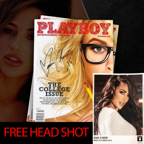 Limited Edition Autographed Playboy + FREE Headshot Bundle